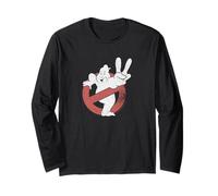 Ghostbusters Distressed Logo Ghostbusters II Retro Movie Maglia a Manica