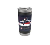 Ghostbusters Ecto 1 Car 1984 Film Titolo Testo Distressed Bicchiere termico in acciaio inox doppia parete