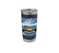 Ghostbusters Ecto 1 Car Front View 1984 Titolo Testo vibrante Bicchiere termico in acciaio inox doppia parete