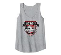 Ghostbusters Ecto-1 Shiny Badge Canotta, Donna, Grigio Melange, XL