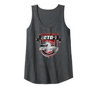 Ghostbusters Ecto-1 Shiny Badge Canotta, Donna, Grigio Scuro, XL