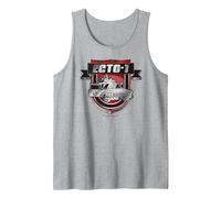 Ghostbusters Ecto-1 Shiny Badge Canotta, Uomo, Grigio Melange, XXL