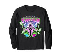 Ghostbusters Halloween Design Shush Biblioteca pubblica Maglia a Manica