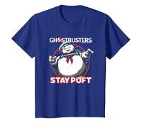 Ghostbusters Iconic Cute Stay Puft Round Big Chest Frame Maglietta, Bambini, Blu Reale, 2 Anni