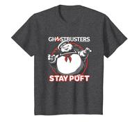 Ghostbusters Iconic Cute Stay Puft Round Big Chest Frame Maglietta, Bambini, Grigio Scuro, 10 Anni