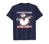 Ghostbusters Iconic Cute Stay Puft Round Big Chest Frame Maglietta, Uomo, Navy, M