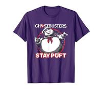 Ghostbusters Iconic Cute Stay Puft Round Big Chest Frame Maglietta, Uomo, Viola, 3XL