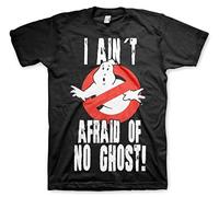 Ghostbusters Licenza Ufficiale Ain´t Afraid of No Ghost Maglietta Uomo Mezze Maniche (Nera), X-Large