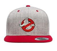Ghostbusters Licenza Ufficiale Premium Snapback cap (Heather Grigio-Rosso), Taglia Unica