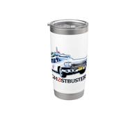 Ghostbusters Logo Ecto 1 New York NYC anni '80 1984 Film Vintage Bicchiere termico in acciaio inox doppia parete