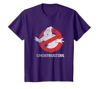Ghostbusters Logo Fantasma Vintage Maglietta, Bambini, Viola, 2 Anni