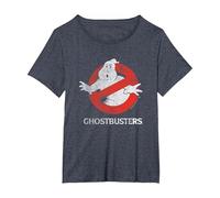 Ghostbusters Logo Fantasma Vintage Maglietta, Donna Plus-Size, Pervinca, 1X