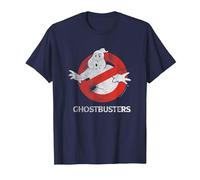 Ghostbusters Logo Fantasma Vintage Maglietta, Uomo, Navy, M