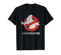 Ghostbusters Logo Fantasma Vintage Maglietta, Uomo, Nero, L
