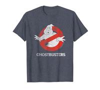 Ghostbusters Logo Fantasma Vintage Maglietta, Uomo, Pervinca, M