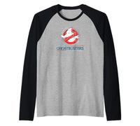 Ghostbusters No Ghost Scribbles Logo Divertente Retro Movie Maglia con Maniche Raglan
