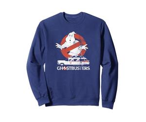 Ghostbusters No Ghost with Ectomobile Retro Movie Felpa