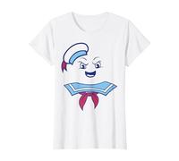 Ghostbusters Puft Face Costume Maglietta, Donna, Bianco, M