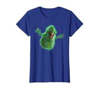 Ghostbusters Slimer Large Face Portrait Maglietta, Donna, Blu Reale, L