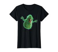 Ghostbusters Slimer Large Face Portrait Maglietta, Donna, Nero, M