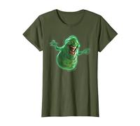 Ghostbusters Slimer Large Face Portrait Maglietta, Donna, Oliva, XXL