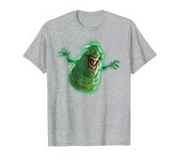 Ghostbusters Slimer Large Face Portrait Maglietta, Uomo, Grigio Melange, 6XL