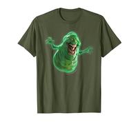 Ghostbusters Slimer Large Face Portrait Maglietta, Uomo, Oliva, XXL