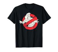 Ghostbusters Vintage Distressed Ghost Logo Retro Movie Maglietta