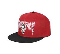 Ghostface Mask - Berretto da baseball con visiera piatta, in gomma, colore: Rosso