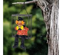 GhostHalloween da appendere a tema Halloween urlando spaventoso, decorazioni animate di Halloween, per interni ed esterni, oggetto di scena parlante animatronica, scheletro, decorazione da appendere