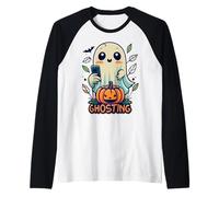 Ghosting LOL Spettrale, Dolce e totalmente testuale in grado Maglia con Maniche Raglan