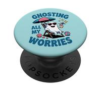 Ghosting Tutte le mie preoccupazioni Divertente PopSockets PopGrip Adesivo