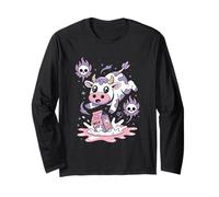 Ghostly Demon Cow Evocazione Cerchio Pastello Goth Maglia a Manica
