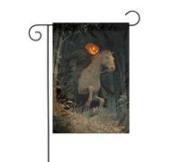 Ghostly Horse With Pumpkin Head Dark Forest Garden Flag 30x45cm verticale double face fattoria vacanze decorazioni esterne bandiera cortile