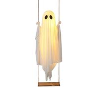 Ghosts di Halloween - 59.84x16,93 pollici di decorazioni per feste illuminate per ambiente spettrale, design luminoso con facile posizionamento, accessorio per decorazioni per la porta del per