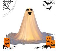 Ghosts di Halloween - Ghosts a sospensione luminosa Decorazione per effetto spettrale, uso interno all'aperto con funzione illuminata, fantasma spaventoso gigante per il sentiero del portico da giardi