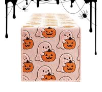 Ghosts Halloween Table Runner 13X72 in Cute Ghost Pumpkin Tablecloth