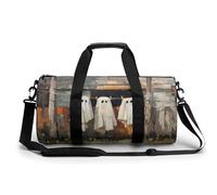 Ghosts Hanging on a Clothesline Travel Gym Bag per donne uomini cilindrico borsone sport allenamento borsa con tracolla