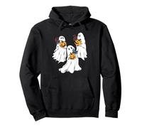Ghosts Holding Zucche Halloween Felpa con Cappuccio