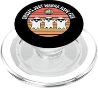 Ghosts Just Wanna Have Fun Retro Halloween Disco tees PopSockets PopGrip per MagSafe