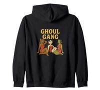 Ghoul Gang Art - Ragazza di Halloween divertente Gang Designs Cute Girls Felpa con Cappuccio