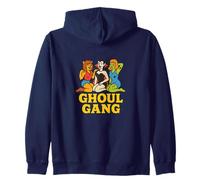 Ghoul Gang Art - Ragazza di Halloween divertente Gang Designs Cute Girls Felpa con Cappuccio