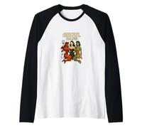 Ghoul Gang Art - Ragazza di Halloween divertente Gang Designs Cute Girls Maglia con Maniche Raglan