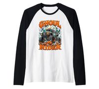 Ghoul Rider Halloween Ghost Monster Truck Pumpkin Maglia con Maniche Raglan