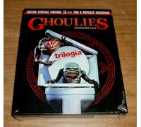 GHOULIES 1-2-3 EDIZIONE LIMITATA 3 BLU-RAY + 8 CARTOLINE NUOVO IMBALLATO A-B-C