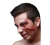 Ghoulish productions - Applicazione Suture Male Fatte, Linea Applicazioni, Accessorio in lattice resistente, Dipinto a Mano, Halloween, Sfilata di Carnevale, Festa in Costume.