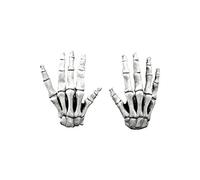 Ghoulish productions - Mani di scheletro (bianche), Linea Teschi, Costume in lattice resistente, dipinto a mano, Halloween, Carnevale, Festa in Maschera, Taglia Unica Adulti.