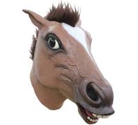 Ghoulish productions - Maschera Animale Cavallo Marrone, Linea Animali, Costume in lattice resistente, Dipinto a mano, Halloween, Terrore, Carnevale, Festa in Maschera, Taglia unica per adulti.