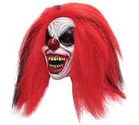 Ghoulish productions - Maschera da Clown Reddish, Linea Clown, Costume in lattice resistente, dipinto a mano, Halloween, Carnevale, Festa in Maschera, Taglia Unica Adulti.