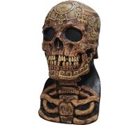 Ghoulish Productions - Maschera di Teschio Azteco, Linea Teschi, Maschera in lattice resistente, dipinta a mano, Halloween, Sfilata di Carnevale, Festa in Maschera, Taglia unica per adulti